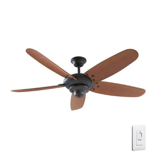 Altura 60 in. Indoor/Outdoor Oil-Rubbed Bronze Ceiling Fan with Downrod and Reversible Motor; Light Kit Adaptable