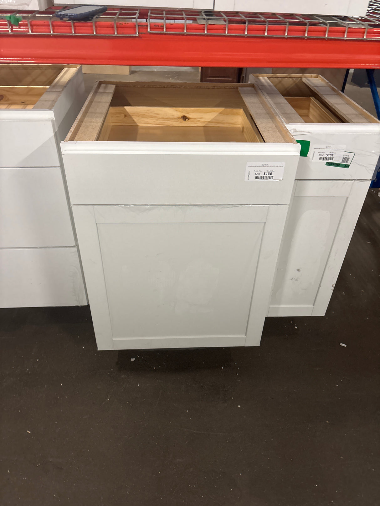 Westfield Feather White Shaker Stock Assembled Base Kitchen Cabinet (24 in. W x 23.75 in. D x 35 in. H)