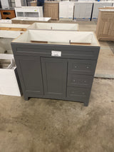 Thornbriar 36 in. W x 22 in. D x 34 in. H Bath Vanity Cabinet without Top in Cement