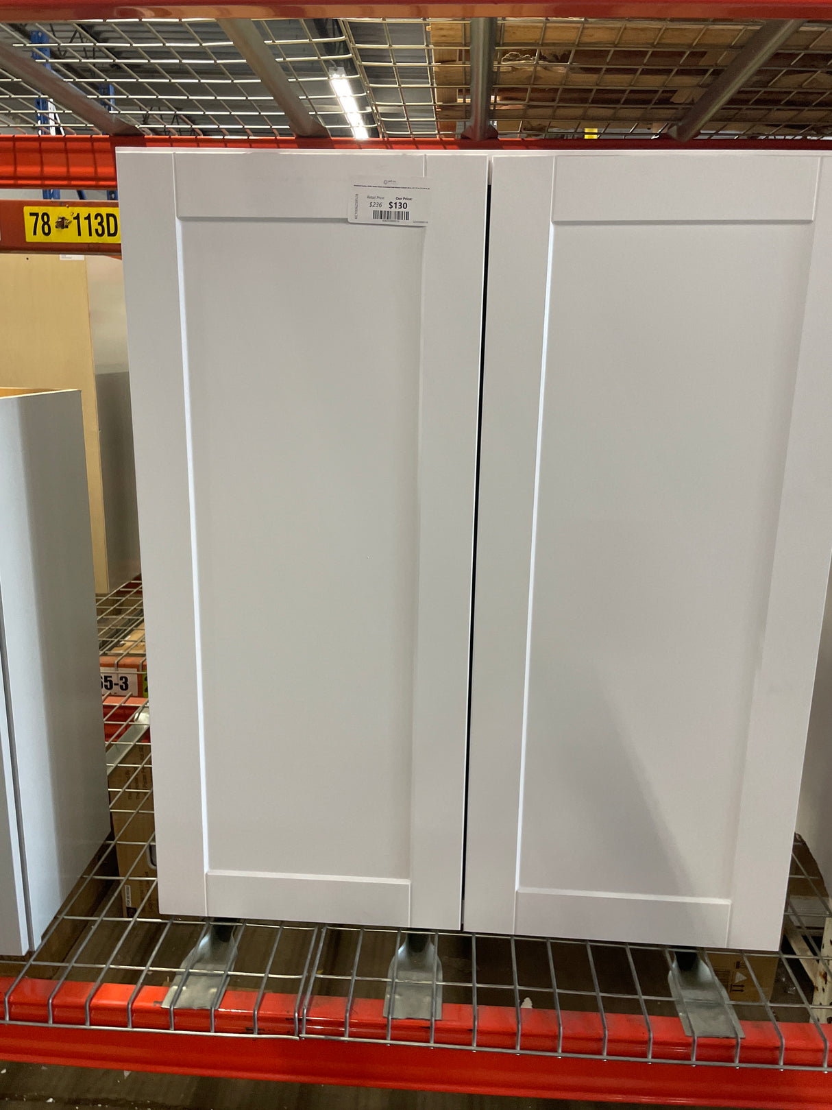 Westfield Feather White Shaker Stock Assembled Wall Kitchen Cabinet (36 in. W x 12 in. D x 30 in. H)