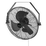 Wall Mount Heavy Duty Outdoor 20 in. Matte Black 3-Blade Wall Fan