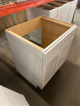 Courtland 30 in. W x 24 in. D x 34.5 in. H Assembled Shaker Sink Base Kitchen Cabinet in Polar White