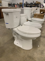 10 in. Rough in. 2-Piece 1.28 GPF Single Flush Elongated Toilet in White, Seat Included