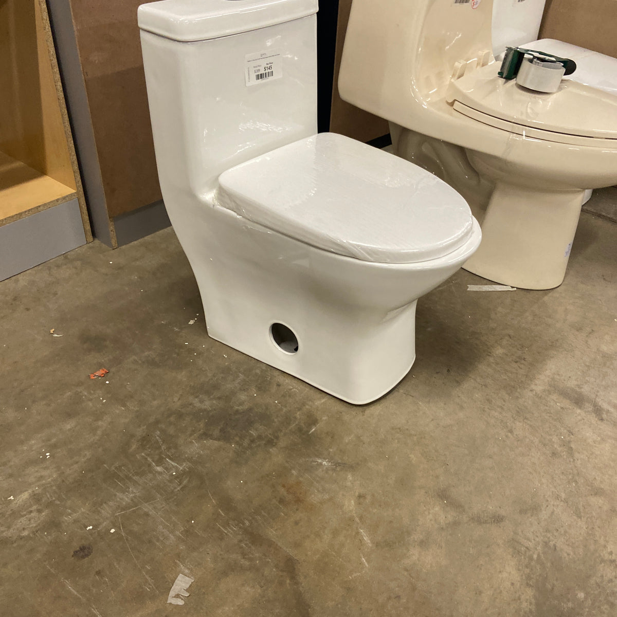 Sublime II 1Piece 0.8/1.28 GPF Dual Flush Compact Toilet in White, Se