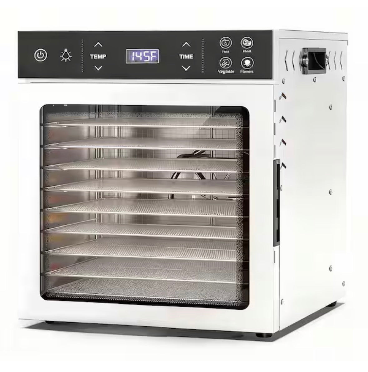 10 Trays Stainless Steel Food Dehydrator-Premium Electric Dehydrator with 4 Preset, Adjustable Timer&Temperature Control