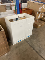 Bannister 31 in. W x 19 in. D x 35 in. H Single Sink Freestanding Bath Vanity in White