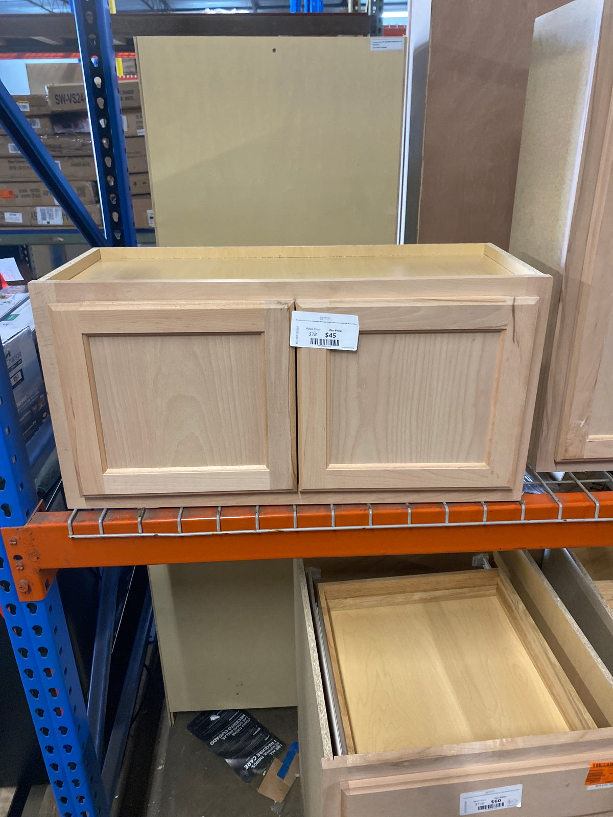 30 in. W x 12 in. D x 15 in. H Assembled Wall Bridge Kitchen Cabinet in Unfinished with Recessed Panel
