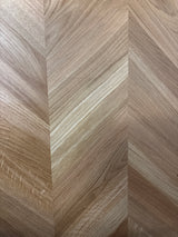 8 ft. L x 25 in. D Engineered Finished Chevron Oak Butcher Block Countertop in Brown with Standard Edge
