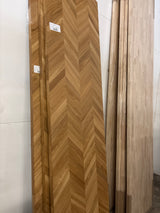 8 ft. L x 25 in. D Engineered Finished Chevron Oak Butcher Block Countertop in Brown with Standard Edge