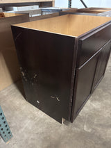 Shaker Java Stock Assembled Sink Base Kitchen Cabinet (36 in. x 34.5 in. x 24 in.)