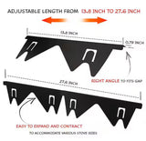 Stainless Steel Stove Gap Covers (2-Pack), Stove Gap Filler for Kitchen Oven Counter Side Gap, Range Trim Kit, Black