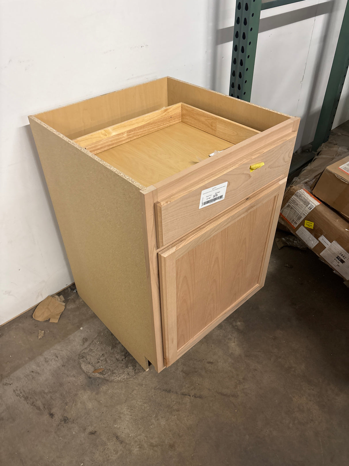 Recessed Panel 24 in. W x 24 in. D x 34.5 in. H Assembled Base Cabinet in Unfinished