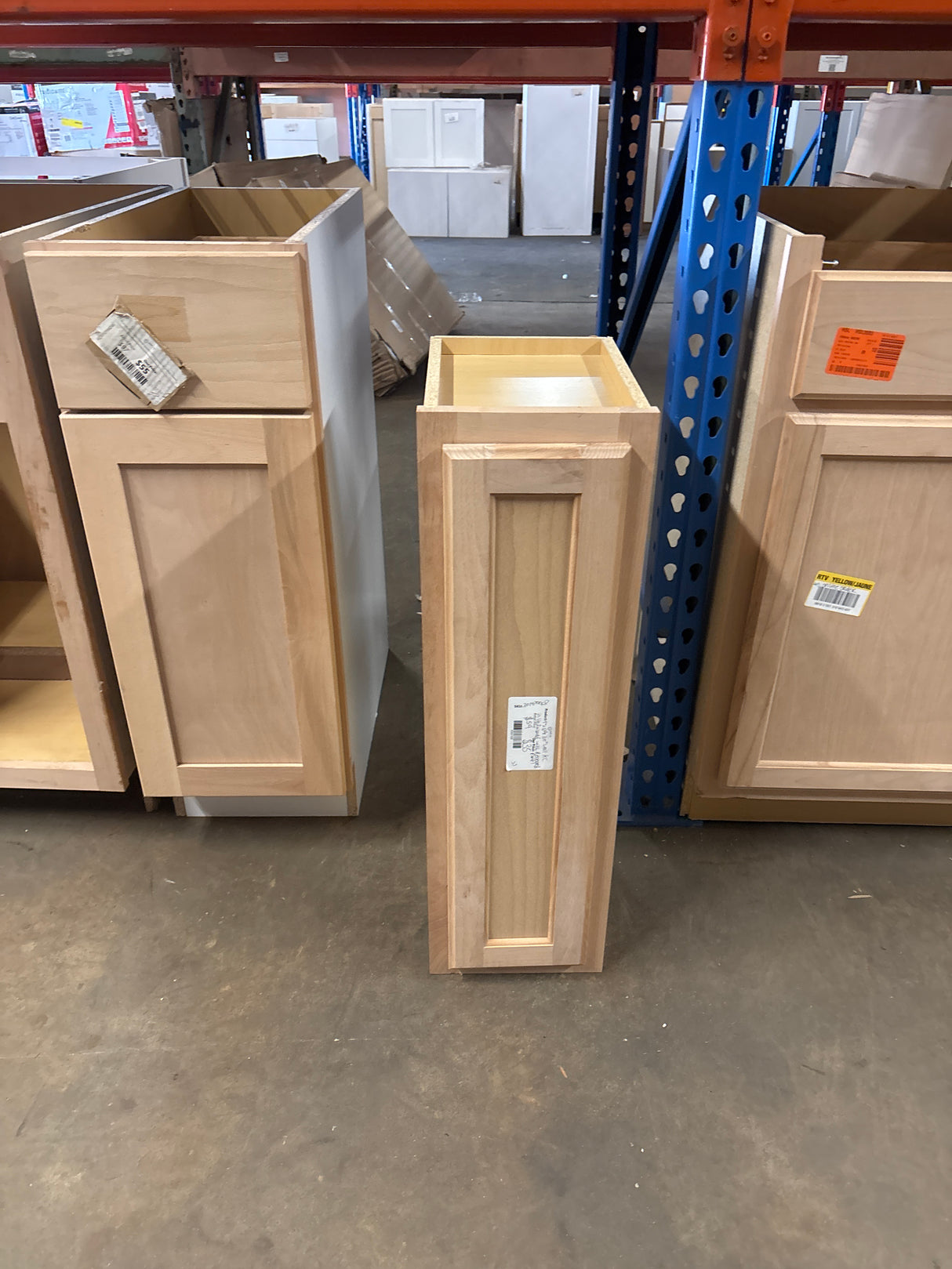 9 in. W x 12 in. D x 30 in. H Assembled Wall Kitchen Cabinet in Unfinished with Recessed Panel