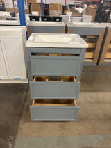 Hailey 25 in. Single Sink Laguna Blue Bath Vanity with White Cultured Marble Top (Assembled)