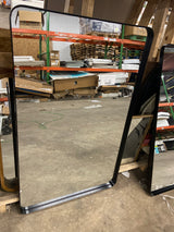 29.5 in. W x 48 in. H Rectangular Modern Aluminum Deep Framed Rounded Black Wall Mirror