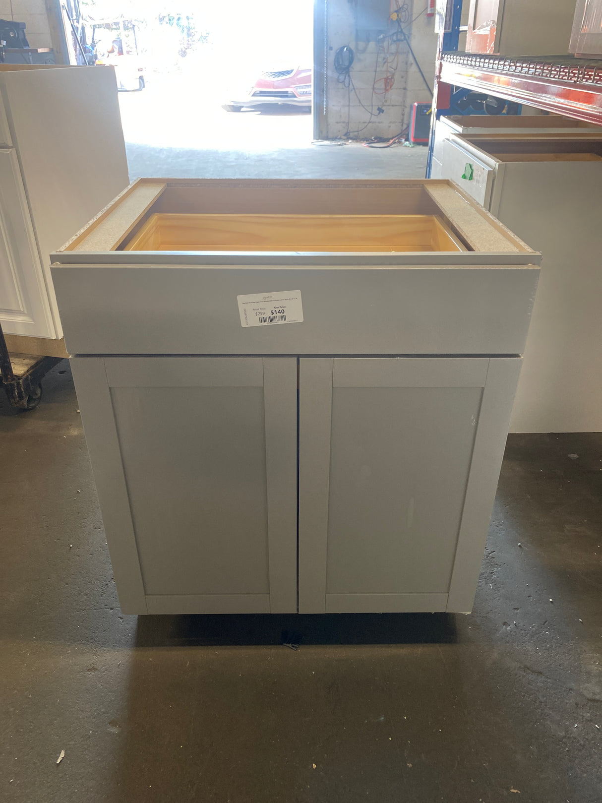 Westfield Dusk Gray Shaker Stock Assembled Base Kitchen Cabinet (24 in. W x 30 in. D)