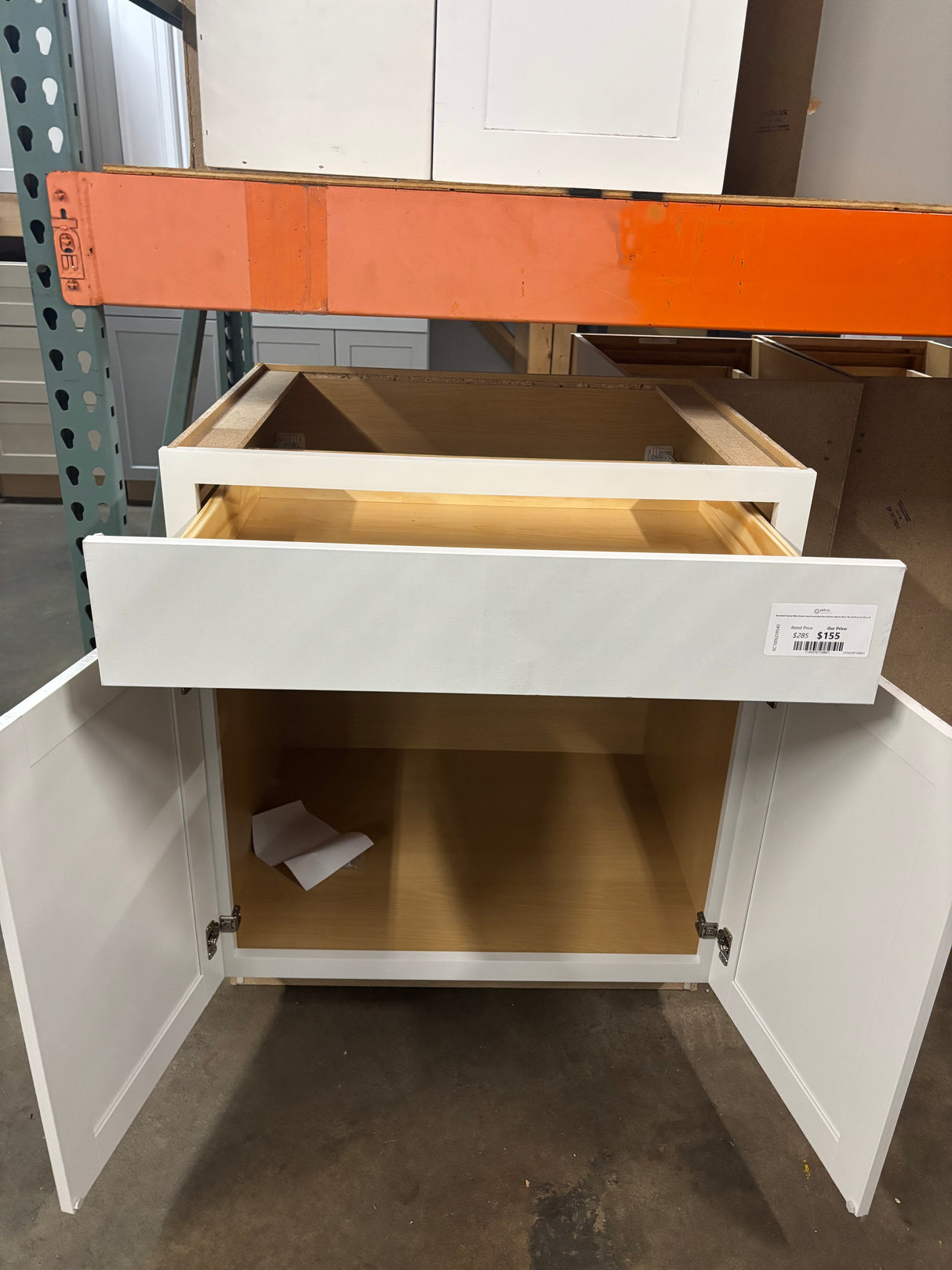 Westfield Feather White Shaker Stock Assembled Base Kitchen Cabinet (30 in. W x 23.75 in. D x 35 in. H)