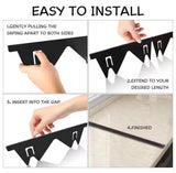 Stainless Steel Stove Gap Covers (2-Pack), Stove Gap Filler for Kitchen Oven Counter Side Gap, Range Trim Kit, Black