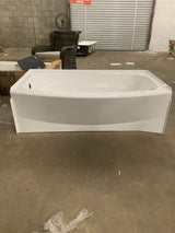 Classic 400 Curve 60 in. Left Drain Rectangular Alcove Bathtub in High Gloss White