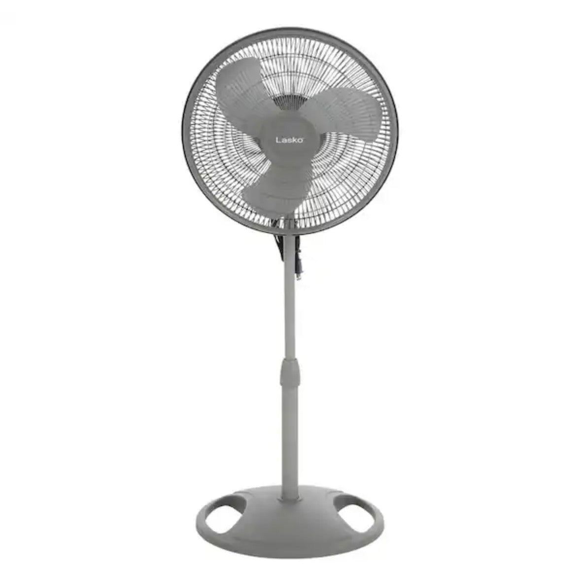 16 in. 3 Speed Oscillating Pedestal Fan with Adjustable Height, Easy Assembly, and Quiet Cooling for Any Room in Gray