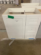 Bannister 31 in. W x 19 in. D x 35 in. H Single Sink Freestanding Bath Vanity in White without Top