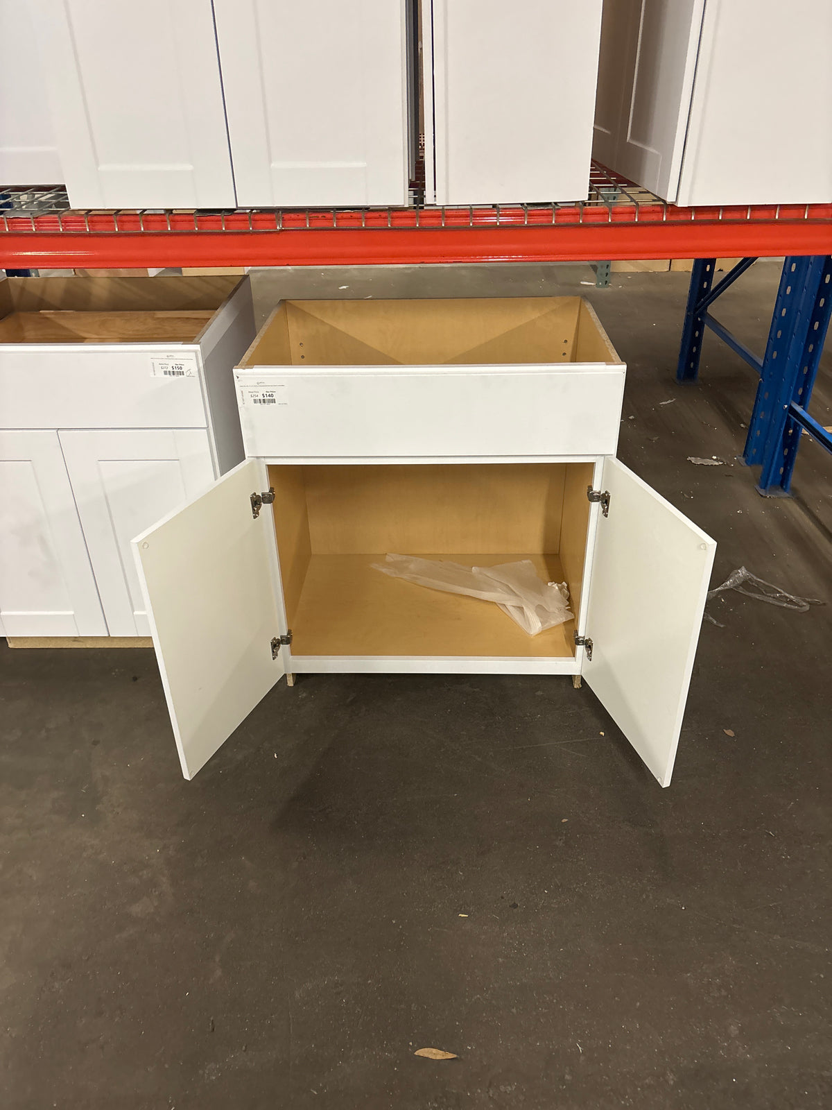 Shaker 30 in. W x 21 in. D x 34.5 in. H Assembled Bath Sink Base Cabinet in Satin White