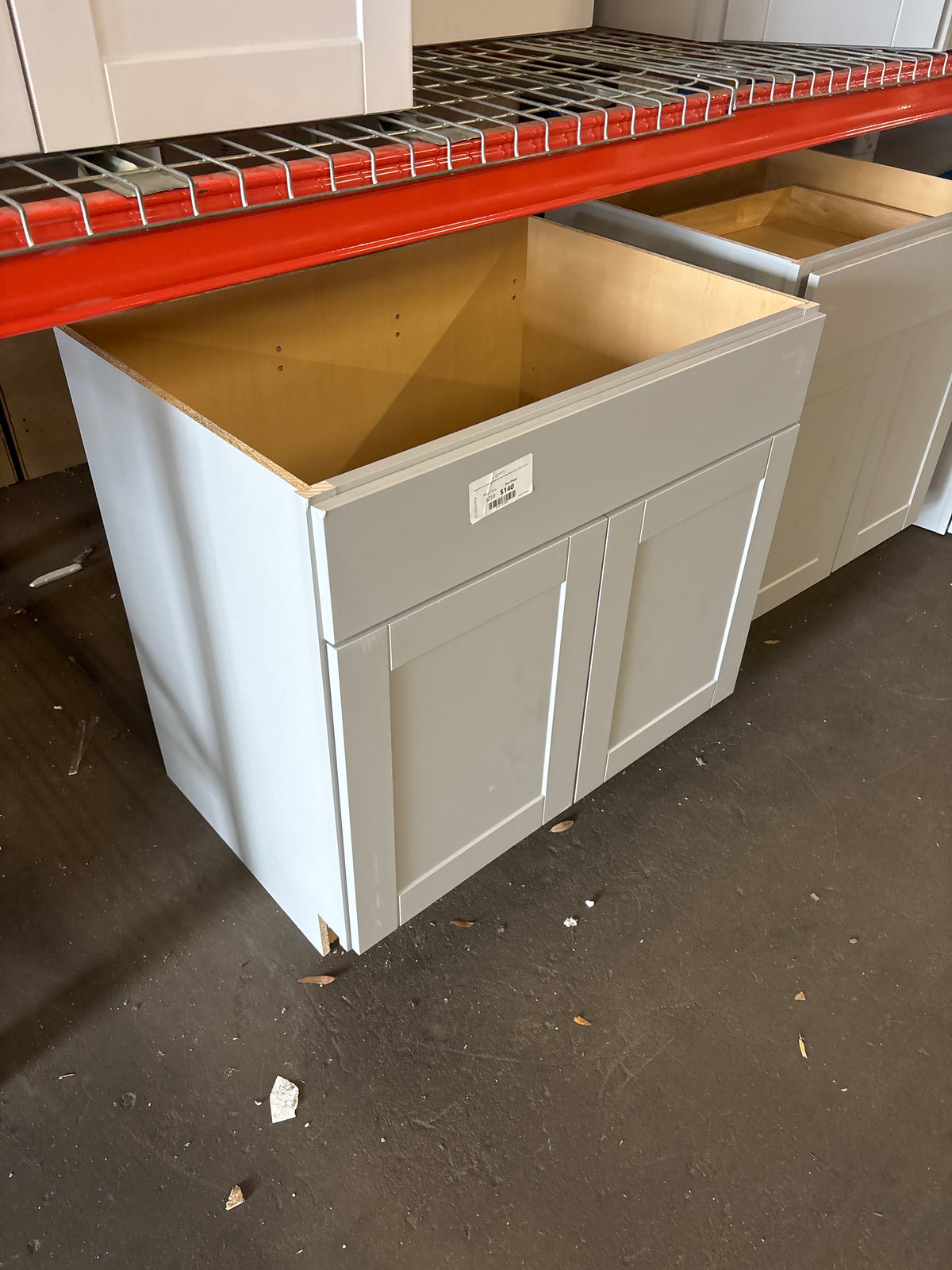 Shaker Dove Gray Stock Assembled Sink Base Kitchen Cabinet (36 in. x 34.5 in. x 24 in.)