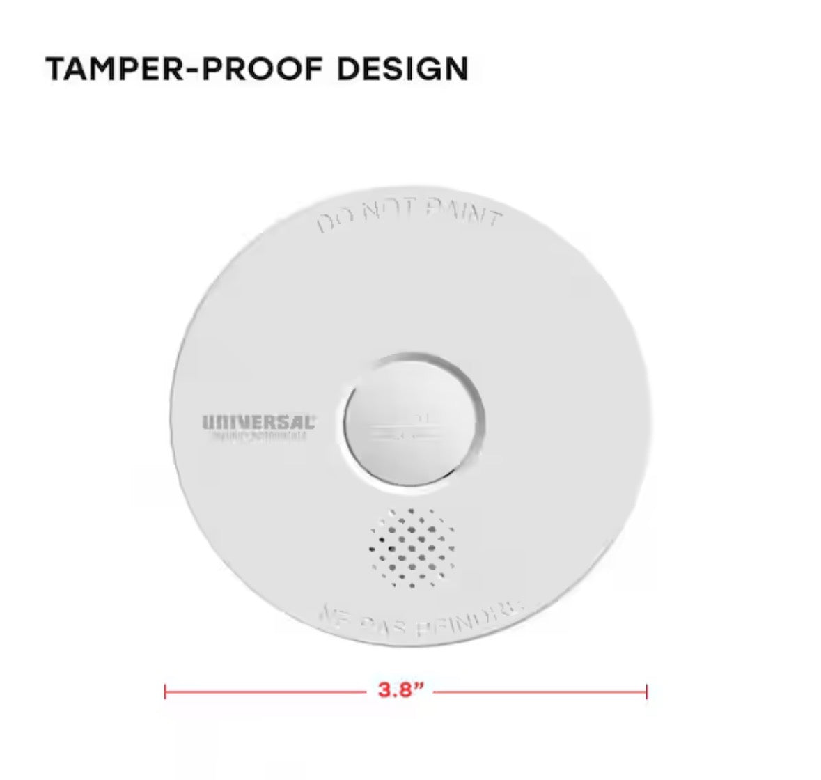 9-Volt Battery Operated Smoke Detector with Photoelectric Sensor