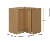 Avondale 32 in. W x 32 in. D x 34.5 in. H Ready to Assemble Plywood Shaker Lazy Susan Corner Cabinet in White Oak