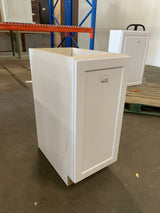 Designer Series Melvern Assembled 15x34.5x23.75 in. Full Height Door Base Kitchen Cabinet in White