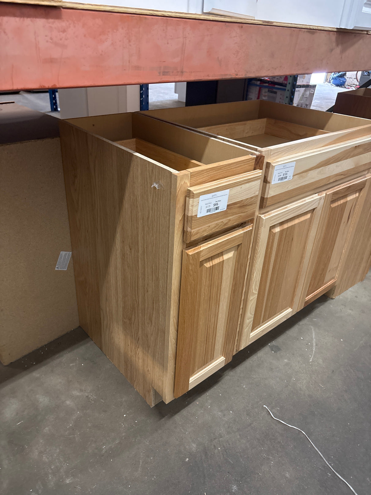 Hampton Assembled 12x34.5x24 in. Base Kitchen Cabinet with Ball-Bearing Drawer Glides in Natural Hickory