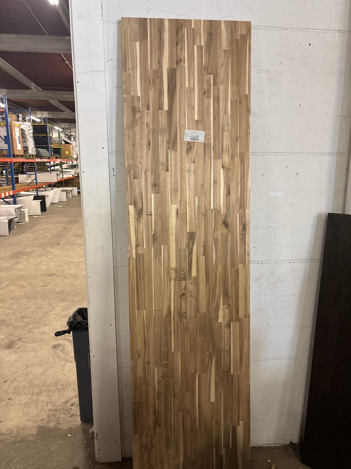 8 ft. L x 25 in. D Unfinished Acacia Solid Wood Butcher Block Countertop with Square Edge