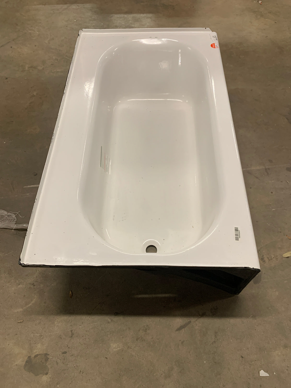 Princeton Luxury Ledge 5 ft. Americast Left-Hand Drain Drop-in Rectangular Bathtub in White