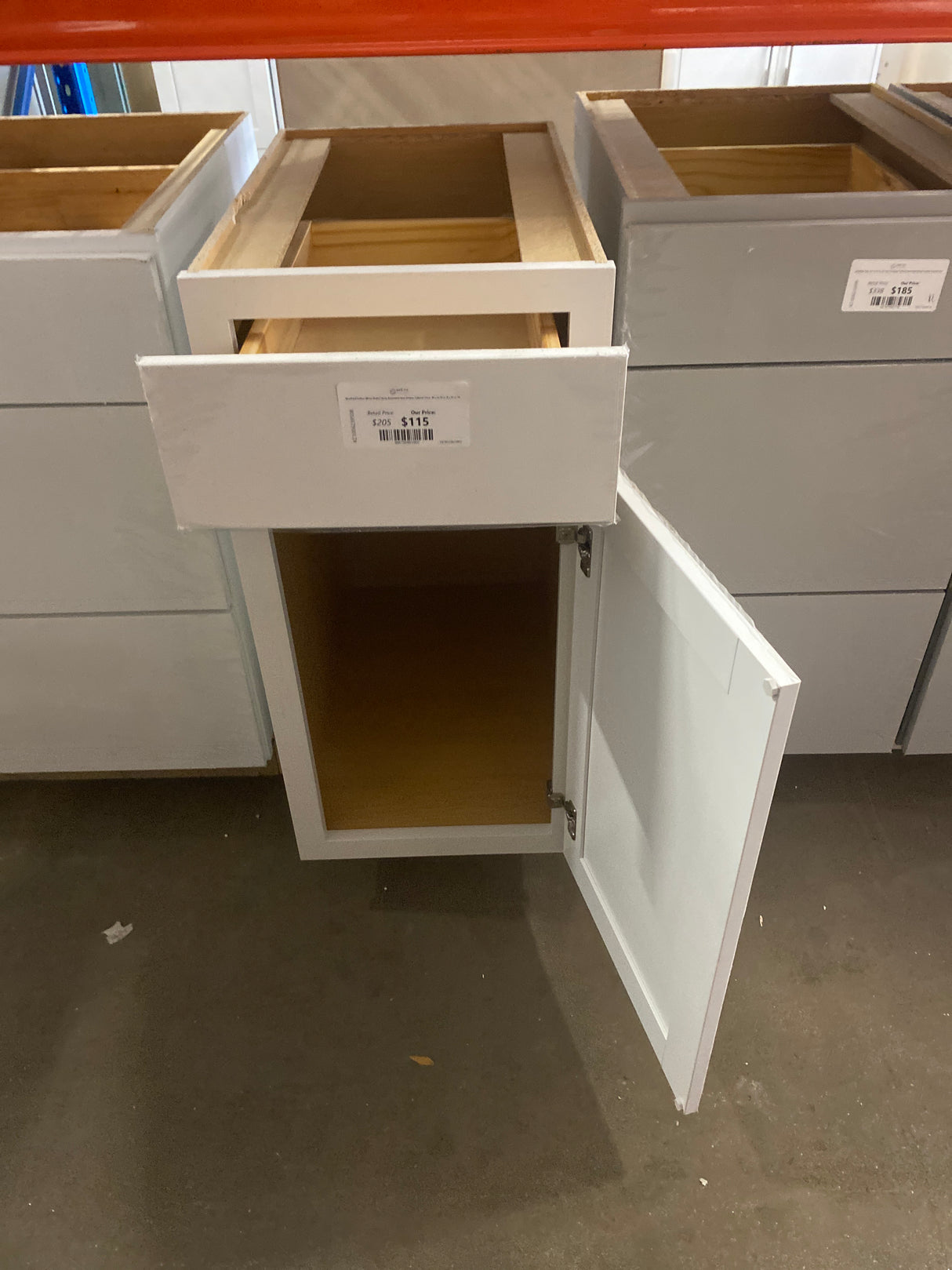 Westfield Feather White Shaker Stock Assembled Base Kitchen Cabinet (15 in. W x 23.75 in. D x 35 in. H)