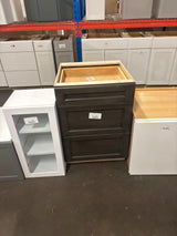 24 in. W x 24 in. D x 34.5 in. H Assembled Plywood Drawer Base Kitchen Cabinet in Manganite with Soft Close