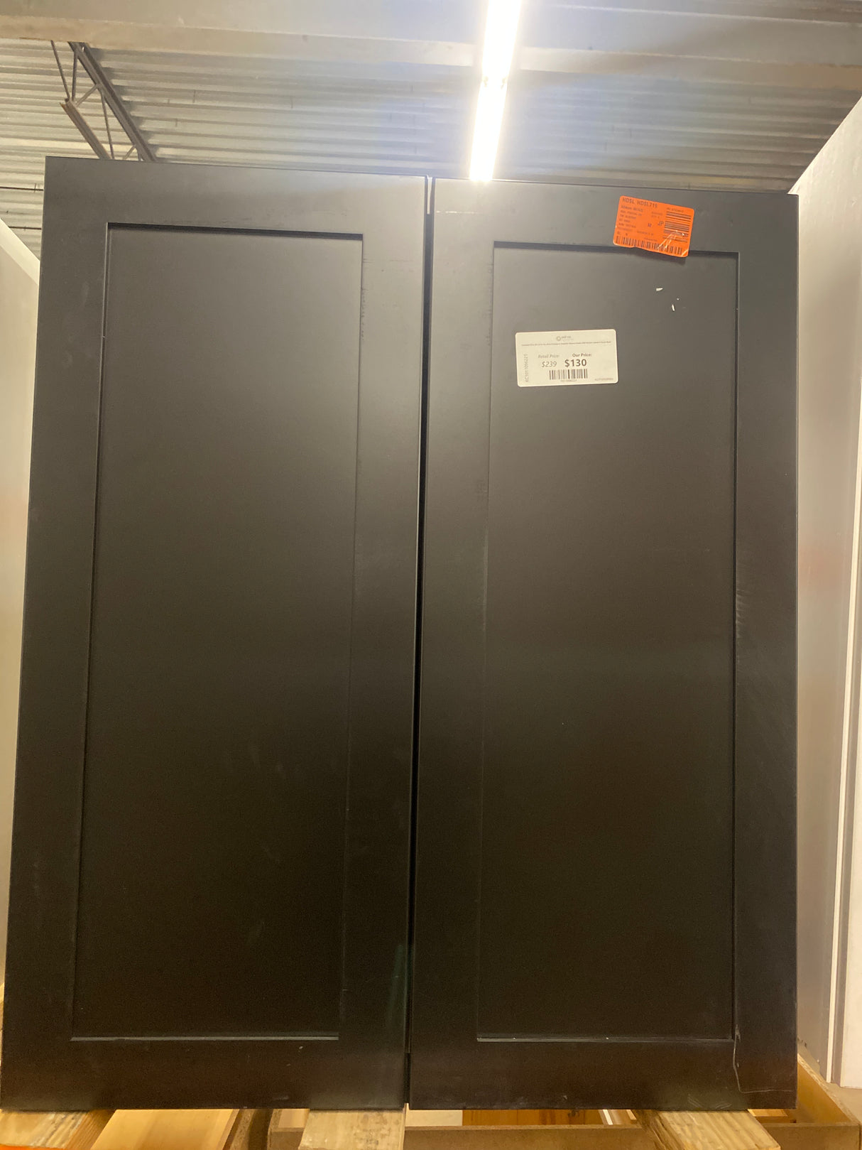 Avondale 30 in. W x 12 in. D x 36 in. H Ready to Assemble Plywood Shaker Wall Kitchen Cabinet in Raven Black