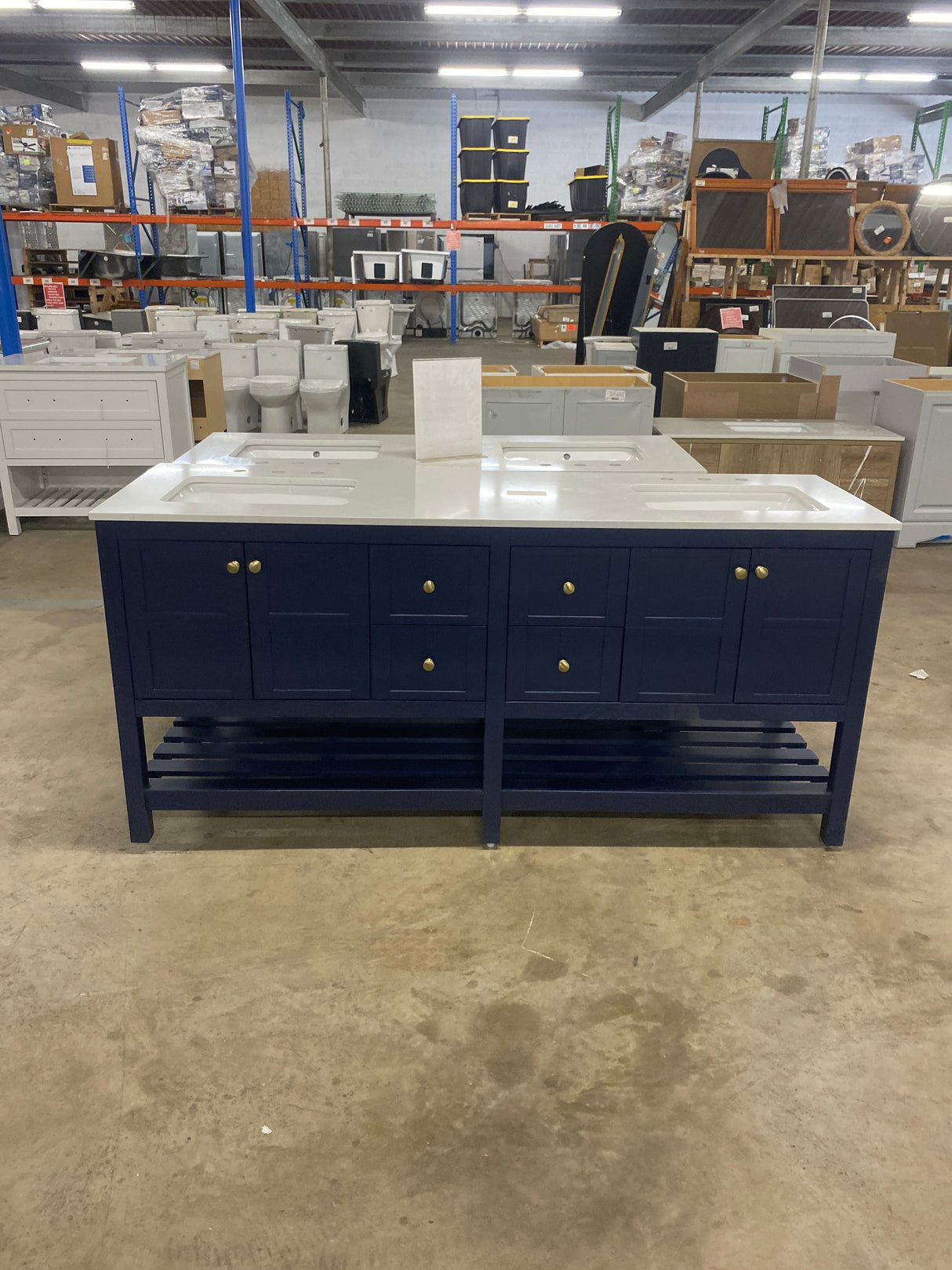Newport Legacy Vanity 72"x22"x34" in Blue