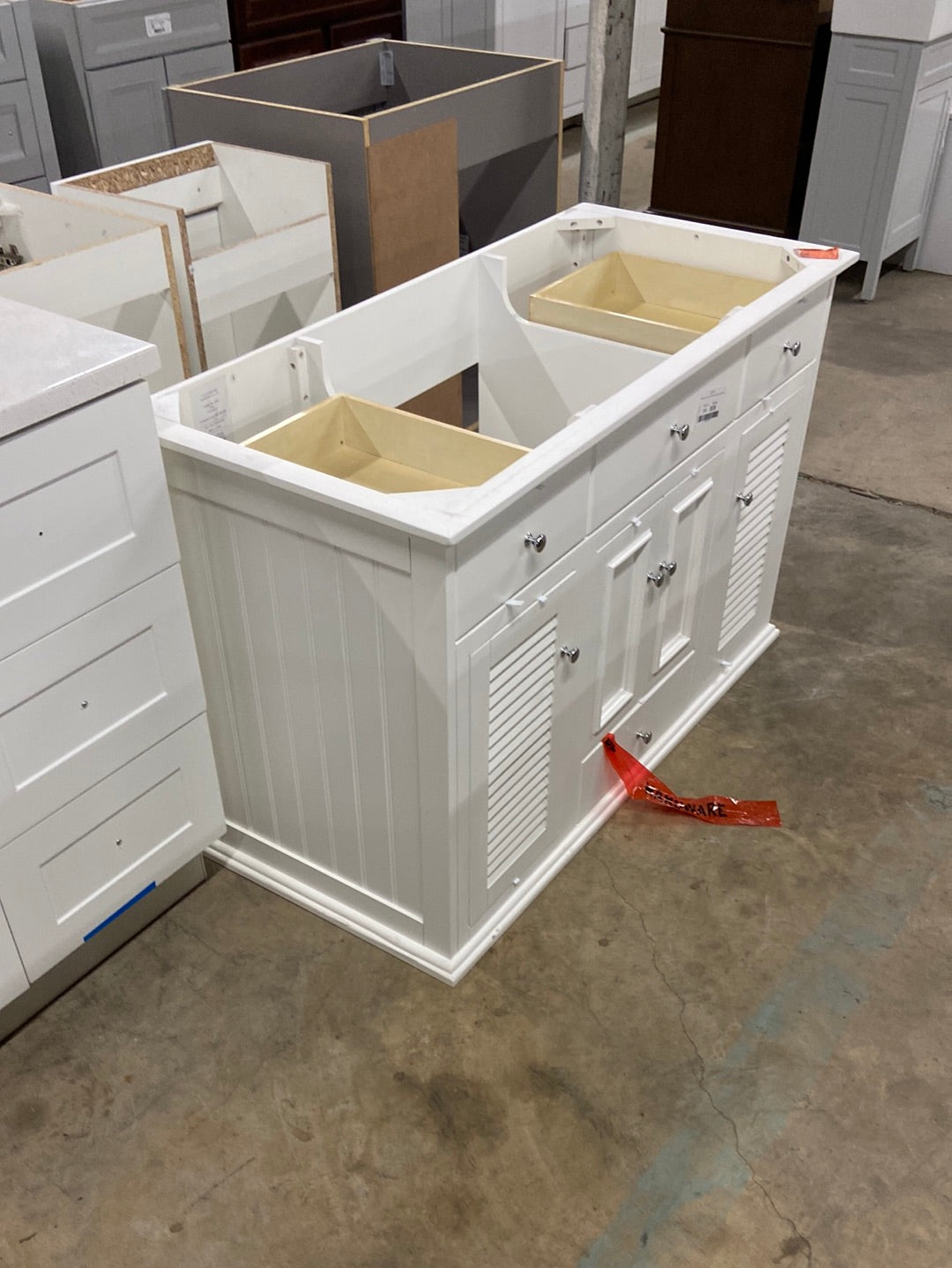 Cottage 48 in. W x 20.63 in. D x 34 in. H Bath Vanity Cabinet without Top in White