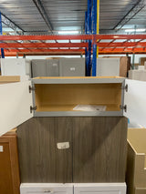 Shaker Dove Gray Stock Assembled Wall Bridge Kitchen Cabinet (30 in. x 12 in. x 12 in.)