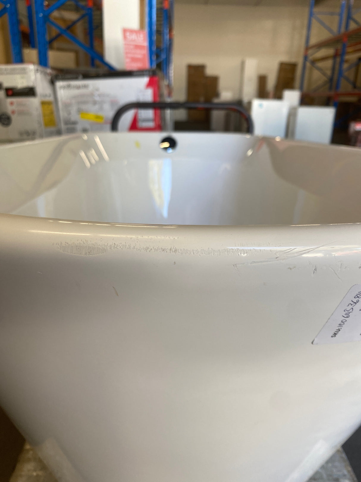 61 in. Acrylic Flatbottom Non-Whirlpool Bathtub in Glossy White with Brushed Nickel Drain and Overflow Cover