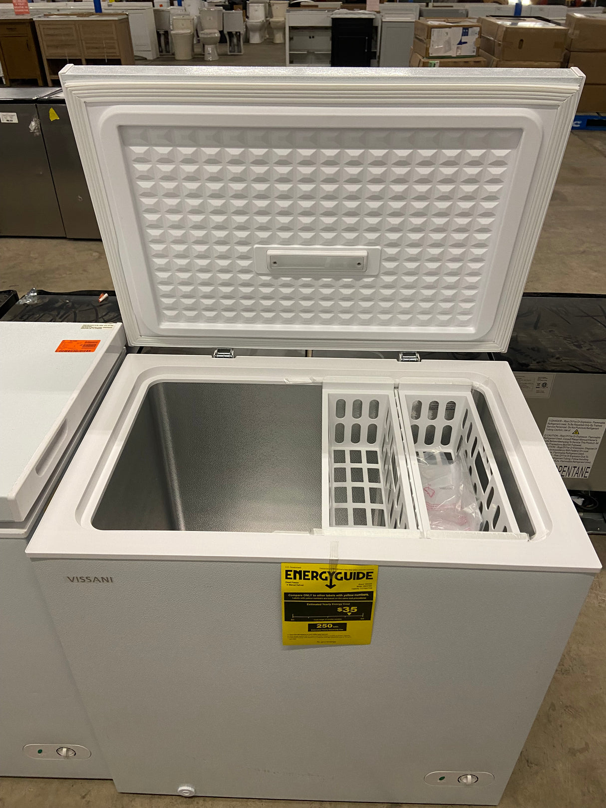 7.0 cu. ft. Manual Defrost Chest Freezer with LED Light in White Garage Ready
