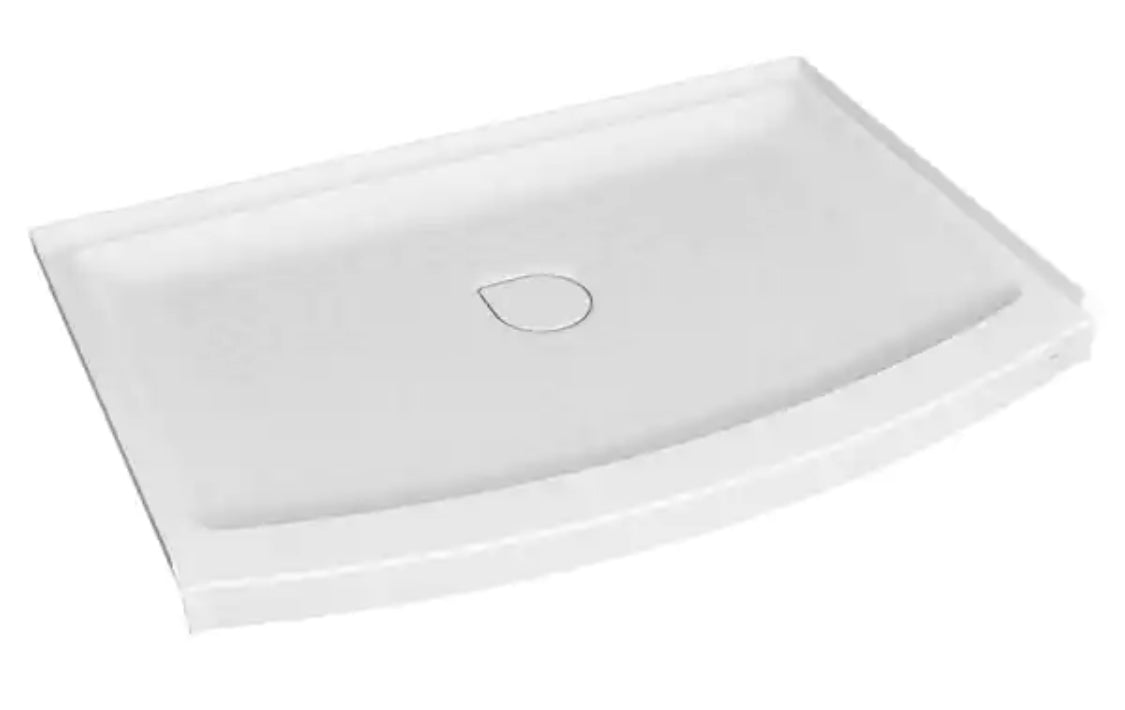 Ovation Curve 48 in. L x 30 in. W x 72 in. H Alcove Shower Kit with Shower Wall and Shower Pan in Artic White