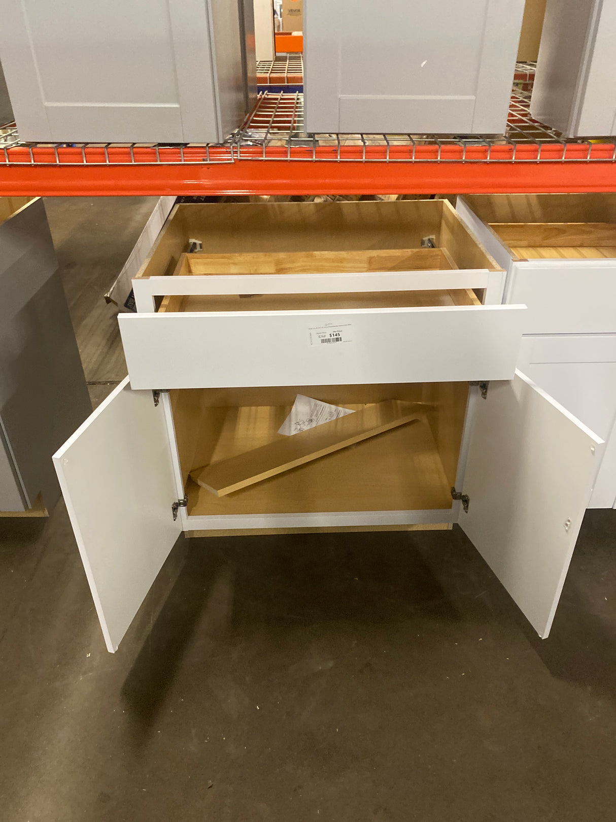 Shaker 33 in. W x 24 in. D x 34.5 in. H Assembled Base Cabinet in Satin White