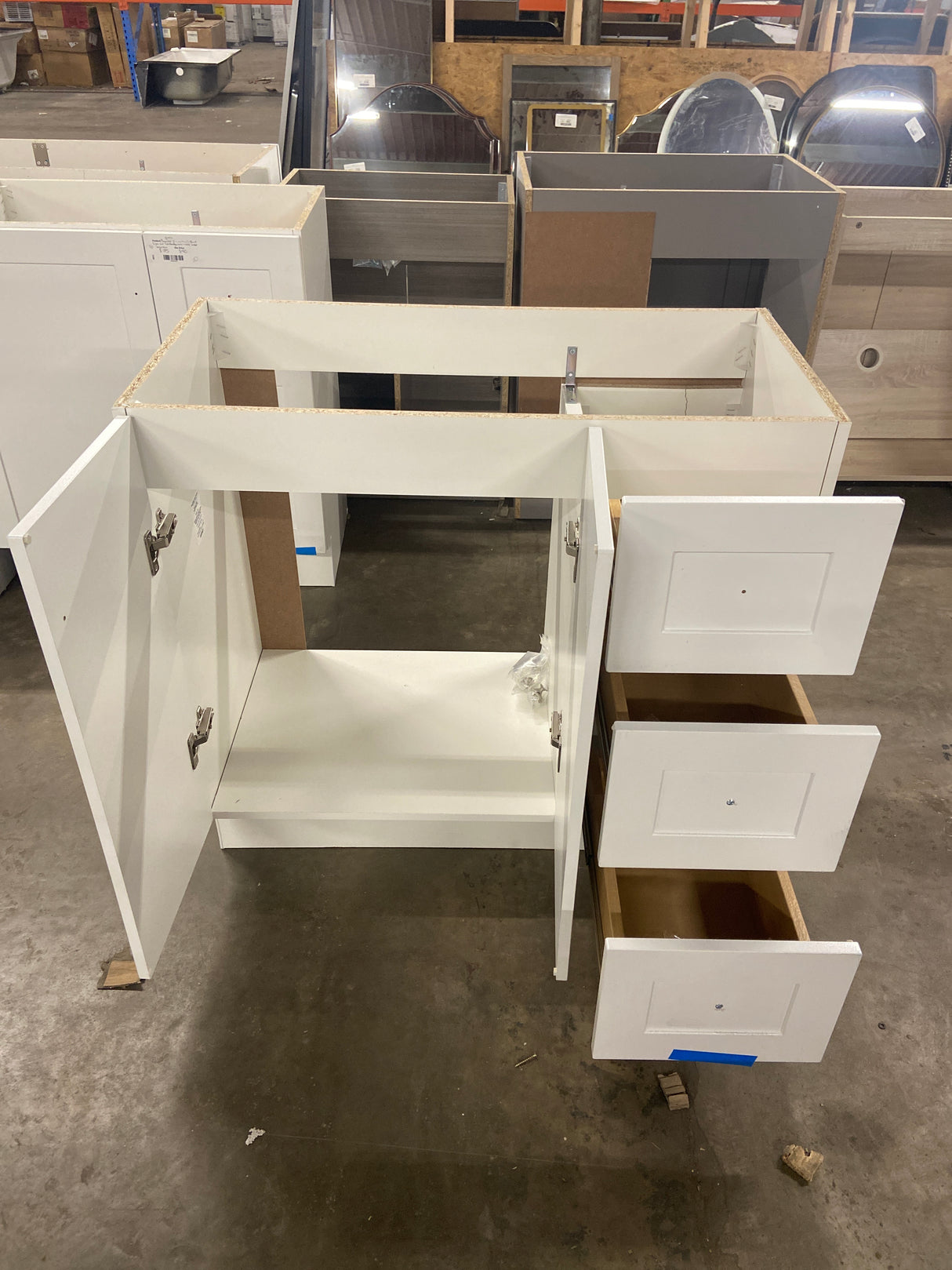 Bannister 37 in. W x 19 in. D x 35 in. H Single Sink Freestanding Bath Vanity in White without Top