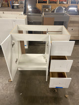 Bannister 37 in. W x 19 in. D x 35 in. H Single Sink Freestanding Bath Vanity in White without Top