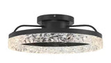 Circlet 20 in. Integrated LED Indoor Matte Black Glam Fandelier with 5 White Light Settings and Remote Control