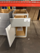 Shaker 15 in. W x 24 in. D x 34.5 in. H Assembled Base Kitchen Cabinet in Dove Gray with Ball-Bearing Drawer Glides