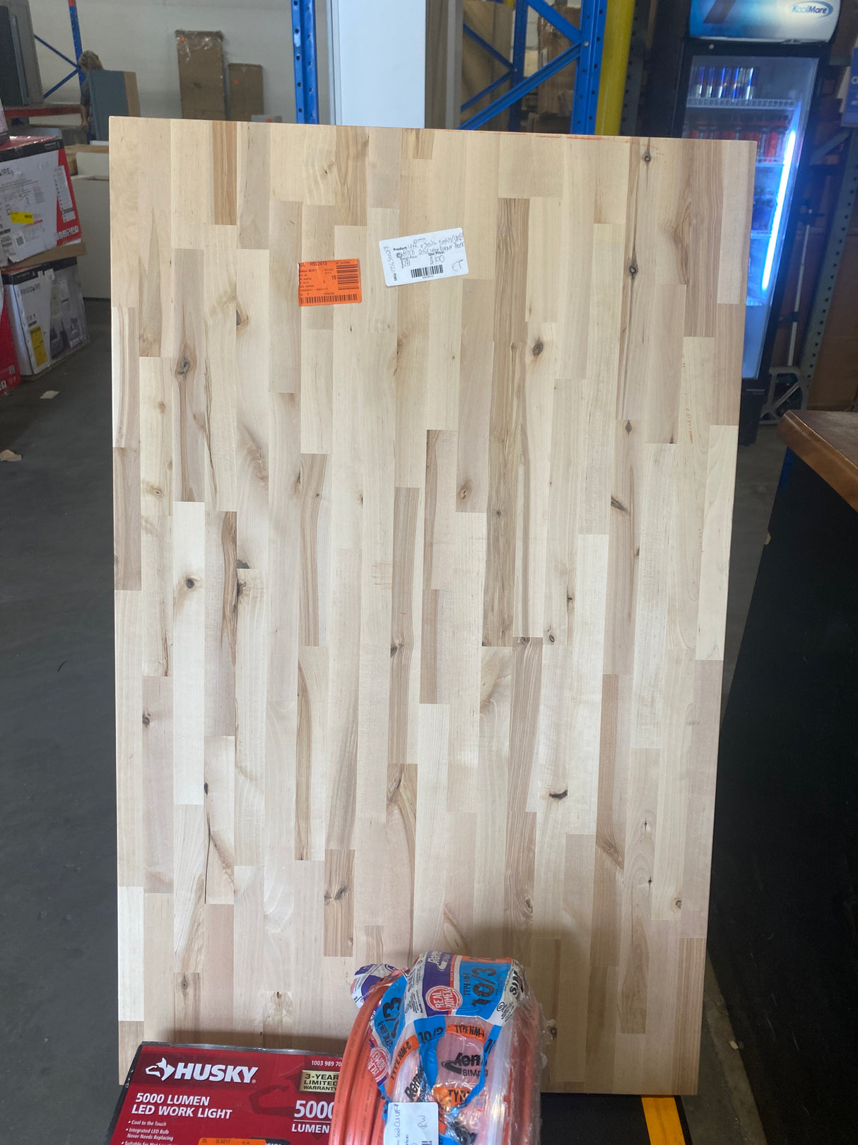 4 ft. L x 30 in. D Unfinished Birch Solid Wood Butcher Block Desktop Countertop With Eased Edge