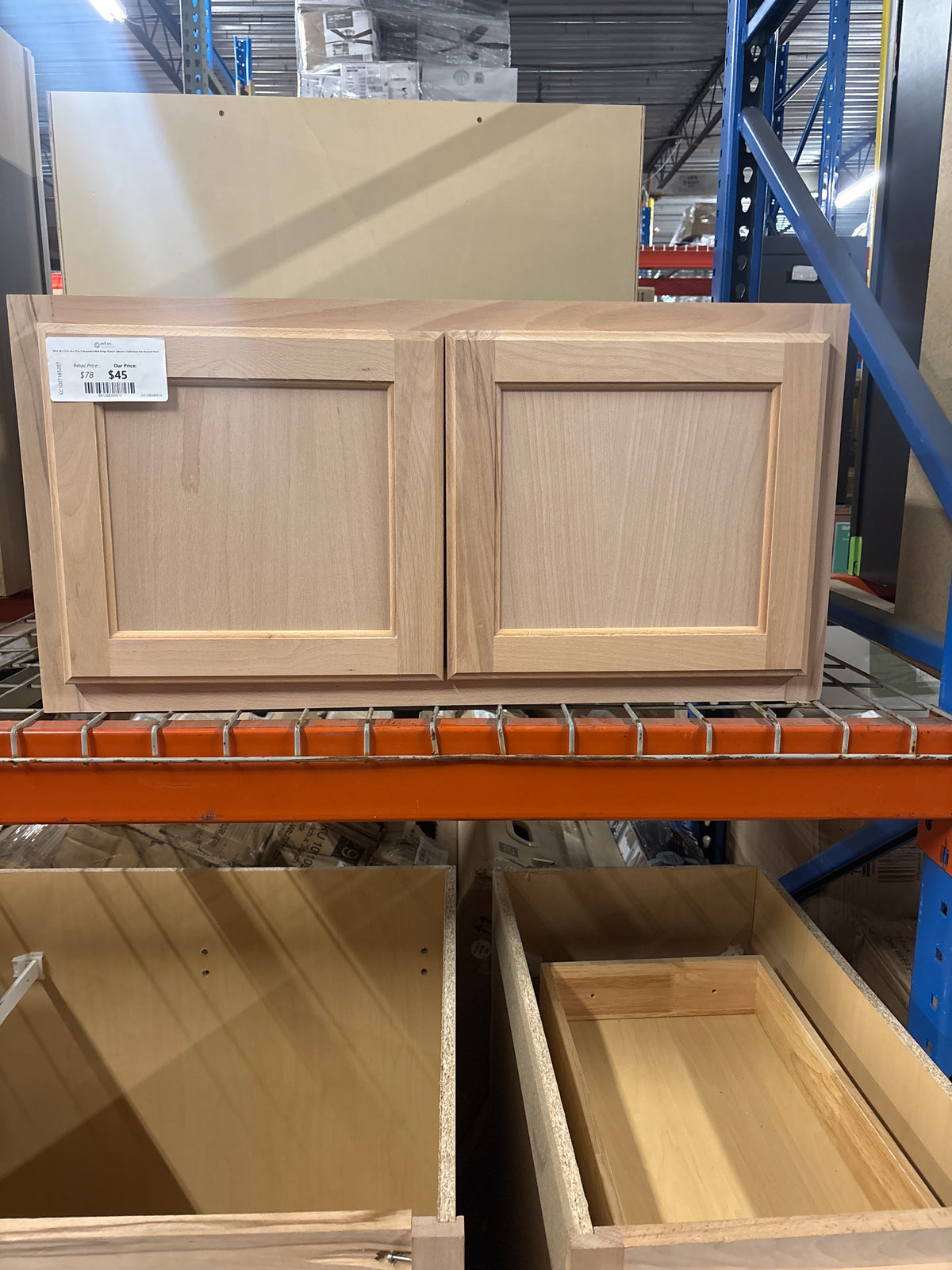 30 in. W x 12 in. D x 15 in. H Assembled Wall Bridge Kitchen Cabinet in Unfinished with Recessed Panel