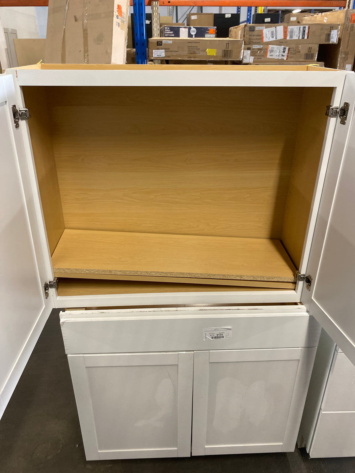 Westfield Feather White Shaker Stock Assembled Wall Kitchen Cabinet (36 in. W x 12 in. D x 30 in. H)